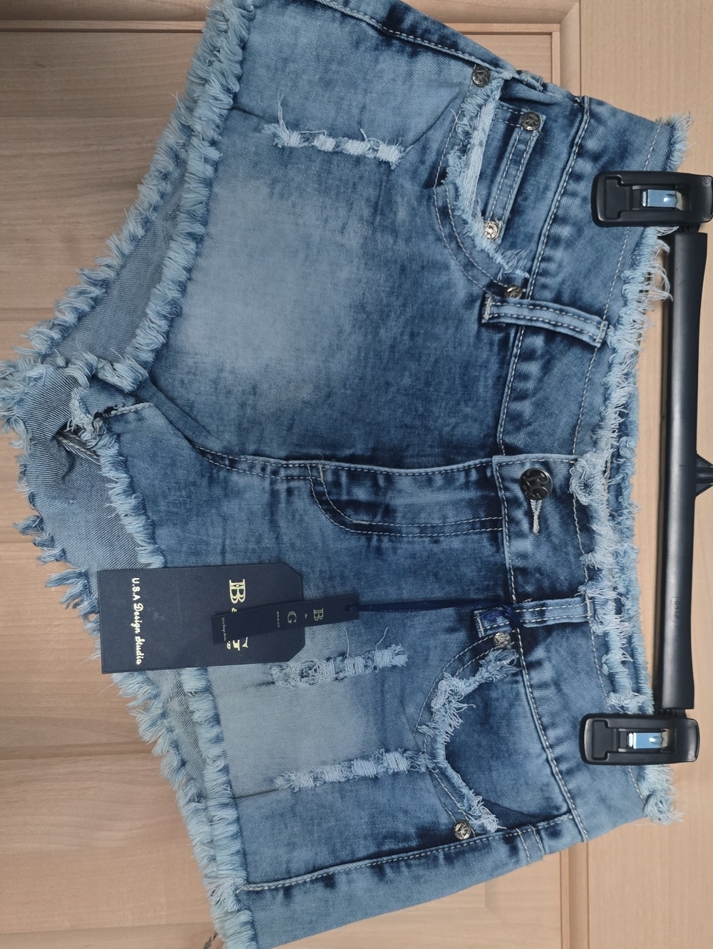 B&G Brand heavy distressed denim booty shorts